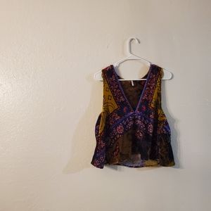 Free People Velvet Mixed Print Velvet Tank